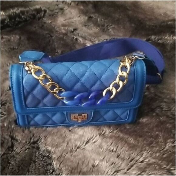 NWOT Blue Shoulder/ Crossbody Bag - Picture 3 of 6